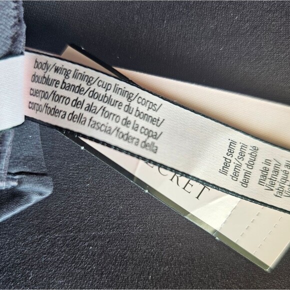 NWT Victoria’s Secret 38DDD Lined Semi Demi Bra Multi-Way Straps Greyish Purple - Picture 9 of 9